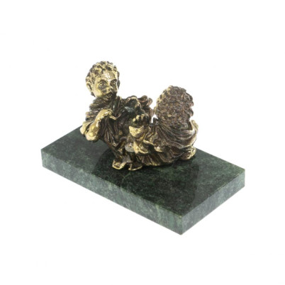 Сувенир статуэтка знак зодиака &quot;Близнецы&quot; бронза камень