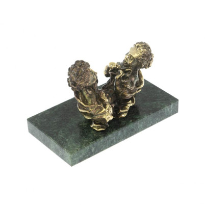 Сувенир статуэтка знак зодиака &quot;Близнецы&quot; бронза камень