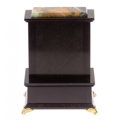 Часы из офиокальцита с выдвижным ящиком