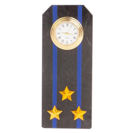 Часы "Погон полковник Авиации ВМФ" из змеевика