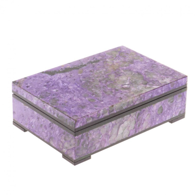 Шкатулка из чароита "Классическая" 14х9,5х4,5 см