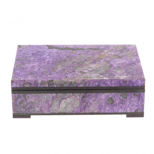 Шкатулка из чароита "Классическая" 14х9,5х4,5 см