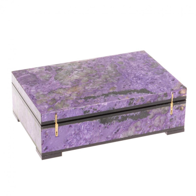 Шкатулка из чароита "Классическая" 14х9,5х4,5 см