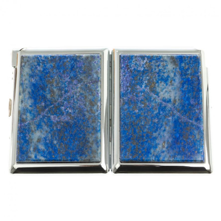 Портсигар на 20 сигарет с зажигалкой камень лазурит