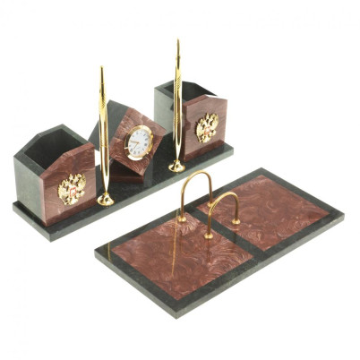 Настольный набор &quot;Куб&quot; из лемезита