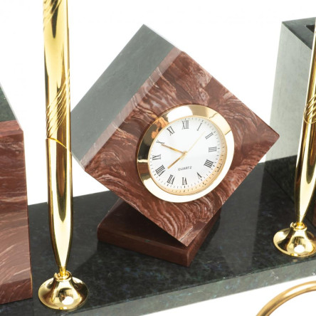 Настольный набор "Куб" из лемезита