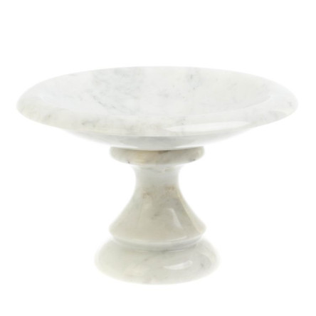 Ваза для фруктов из белого мрамора 22х22х15 см