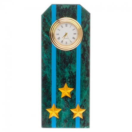 Часы "Погон полковник ВВС, ВКС, ВДВ" камень змеевик