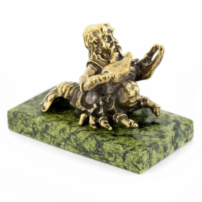 Сувенир статуэтка знак зодиака &quot;Рак&quot; из бронзы и камня