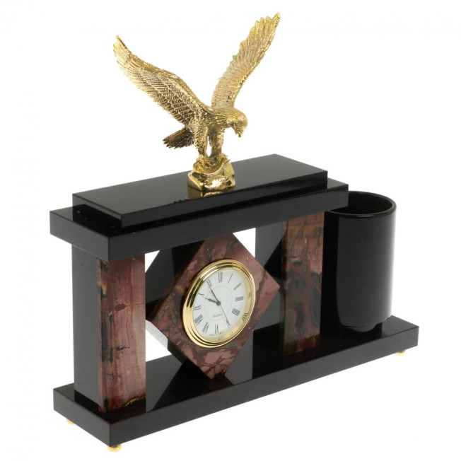 Настольный мини- набор "Орел" из яшмы