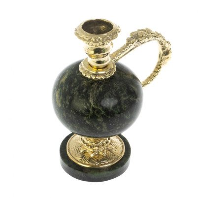 Подсвечник из бронзы с ручкой