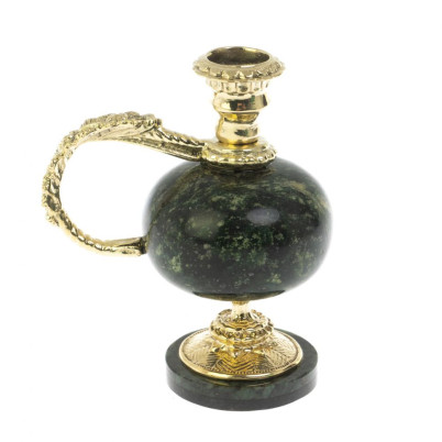 Подсвечник из бронзы с ручкой