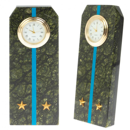 Часы "Погон лейтенант ВВС, ВКС, ВДВ" серпентинит