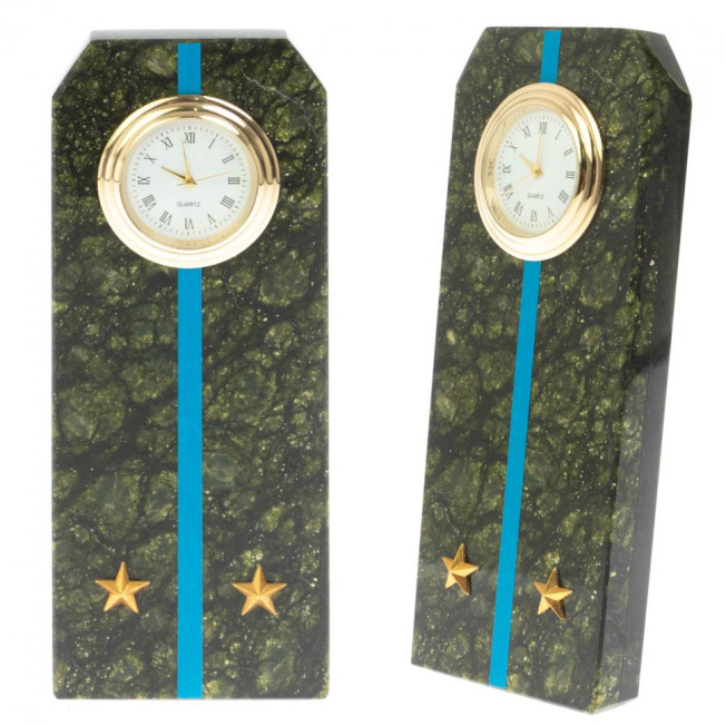 Часы &quot;Погон лейтенант ВВС, ВКС, ВДВ&quot; серпентинит