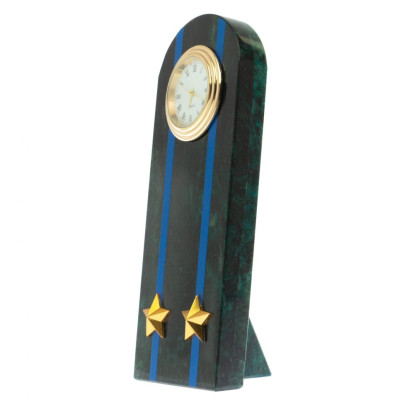 Часы-погон "Подполковник МЮ" камень змеевик