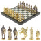 Шахматы "Богатыри" 40х40 см из мрамора и змеевика