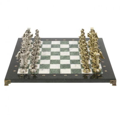 Шахматы подарочные &quot;Восточные&quot; доска 40х40 см мрамор змеевик