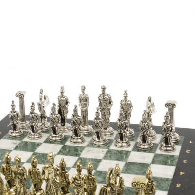 Шахматы подарочные &quot;Восточные&quot; доска 40х40 см мрамор змеевик