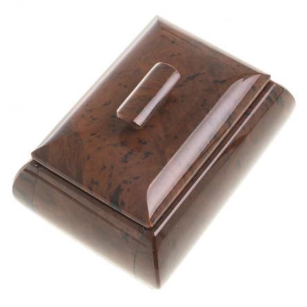 Шкатулка из коричневого обсидиана 9,5х6,5х6,5 см