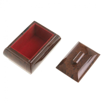 Шкатулка из коричневого обсидиана 9,5х6,5х6,5 см