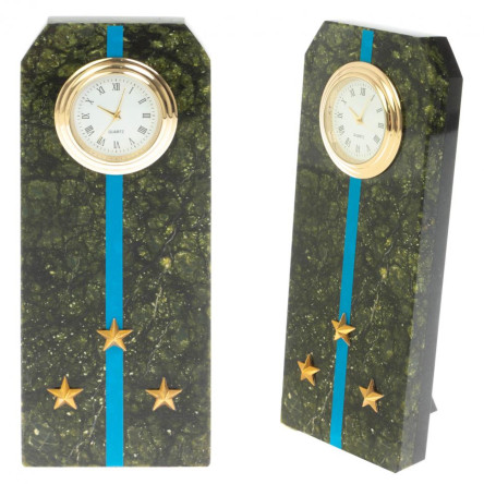 Часы "Погон старший лейтенант ВВС, ВКС, ВДВ" серпентинит