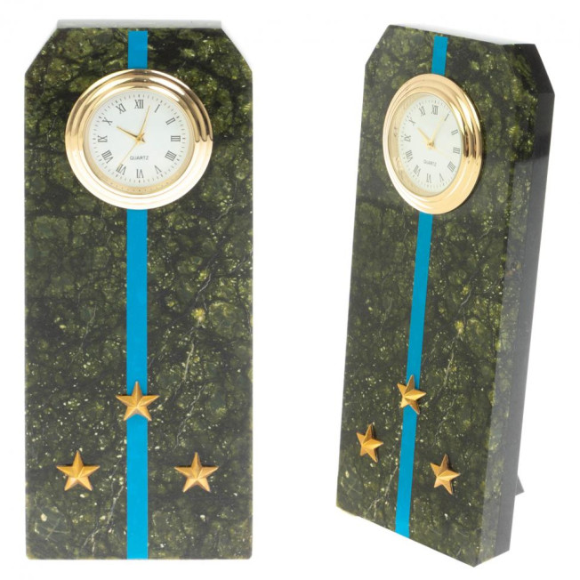 Часы &quot;Погон старший лейтенант ВВС, ВКС, ВДВ&quot; серпентинит