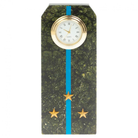 Часы "Погон старший лейтенант ВВС, ВКС, ВДВ" серпентинит