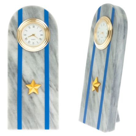 Часы-погон "Майор МЮ" камень мрамор