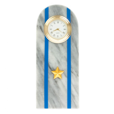 Часы-погон "Майор МЮ" камень мрамор