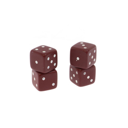 Кубики зарики 1 см красные 4 шт