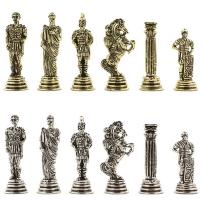 Шахматы подарочные "Римские легионеры" 32х32 см лемезит
