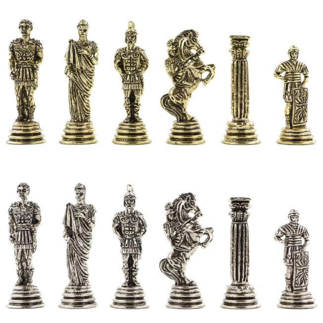 Шахматы подарочные "Римские легионеры" 32х32 см лемезит