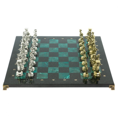 Шахматы &quot;Древний Рим&quot; доска 44х44 см из змеевика