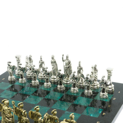 Шахматы &quot;Древний Рим&quot; доска 44х44 см из змеевика