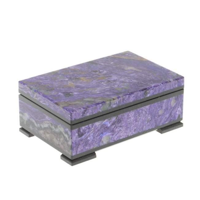 Шкатулка из чароита 10,5х6,5х4 см