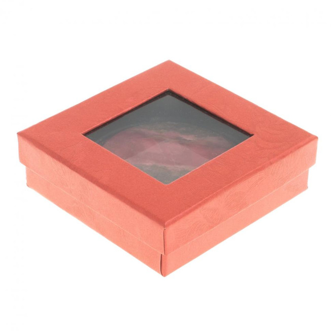 Карманное зеркальце круглое с родонитом цвет серебро