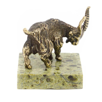 Статуэтка из бронзы и змеевика &quot;Горная коза&quot;