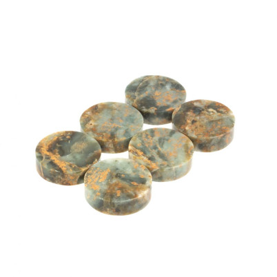 Камни для виски &quot;Фишки&quot; из камня офиокальцит 6 штук