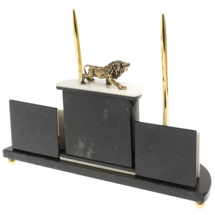 Настольный прибор "Лев" из мрамора