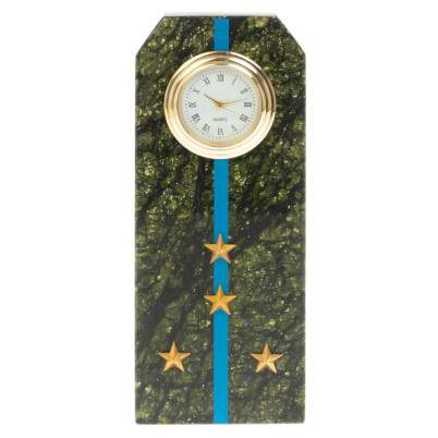 Часы "Погон капитан ВВС, ВКС, ВДВ" серпентинит