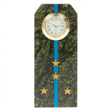 Часы "Погон капитан ВВС, ВКС, ВДВ" серпентинит