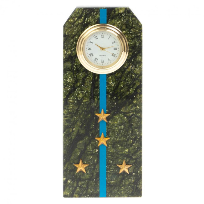 Часы &quot;Погон капитан ВВС, ВКС, ВДВ&quot; серпентинит