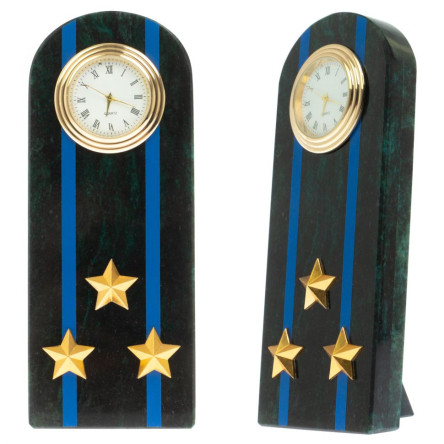 Часы-погон "Полковник МЮ" камень змеевик