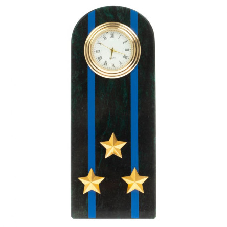 Часы-погон "Полковник МЮ" камень змеевик