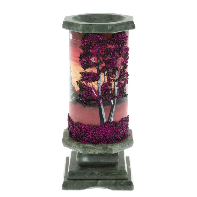 Ваза "Закат" из змеевика 8х8х17,5 см