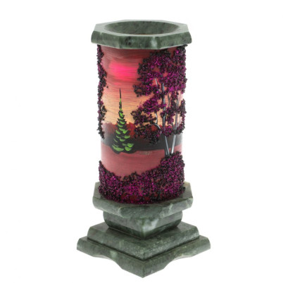 Ваза "Закат" из змеевика 8х8х17,5 см