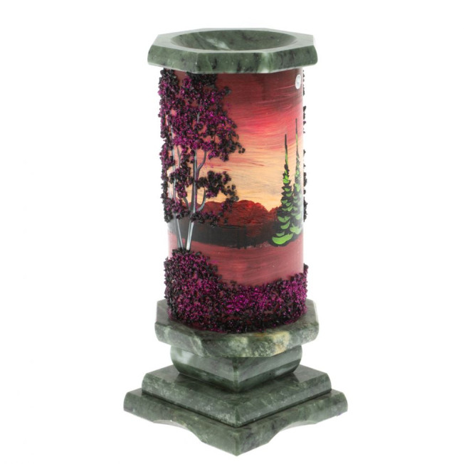 Ваза "Закат" из змеевика 8х8х17,5 см