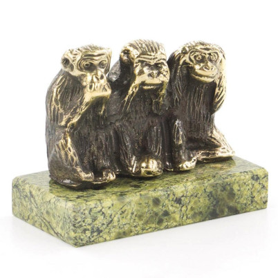 Обезьянки &quot;Мудрые&quot; змеевик