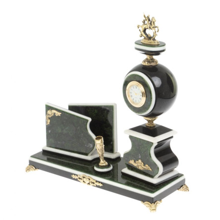 Набор с визитницей "Георгий Победоносец" змеевик