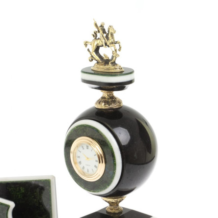 Набор с визитницей "Георгий Победоносец" змеевик